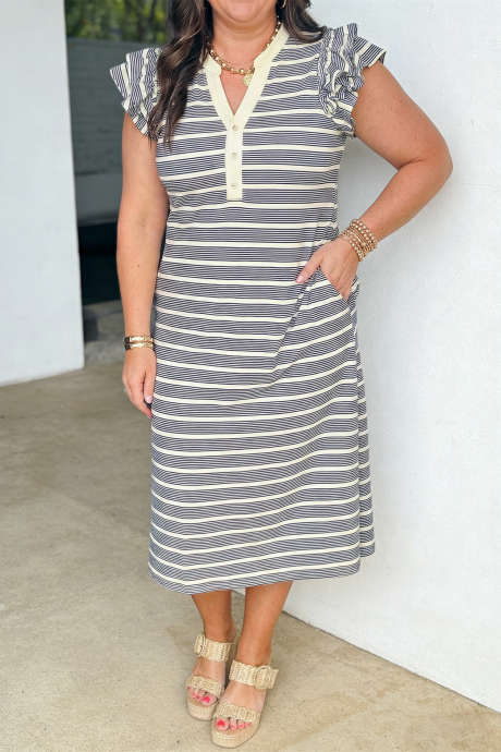 Sukienka Jasmin w niebieskie paski
