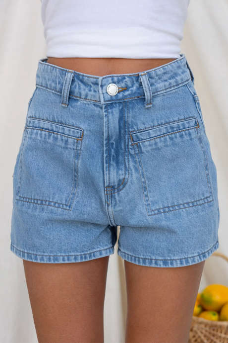 Myosotis Welt Pocket -löysät farkkushortsit