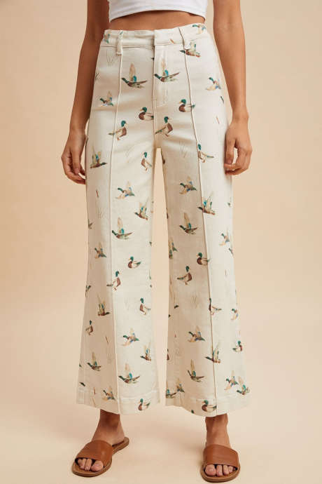 Bež kavbojke s širokimi hlačnicami - prednaročilo