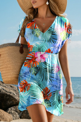 beach cover up dresses wholesale Sheer Linen Button-Down Side Slits Beach Cover-Up Shirt Dress main image 1