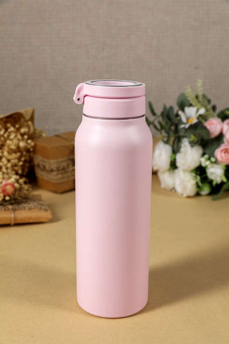 Gobelet isotherme en acier inoxydable rose clair de 24 ml avec support pour téléphone BH052016-P1010