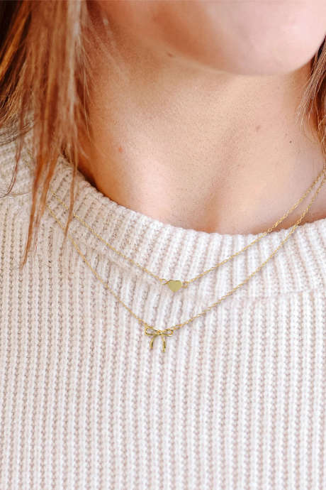 Kullattu sydänrusetti, 2-osainen kerroskaulakorusetti