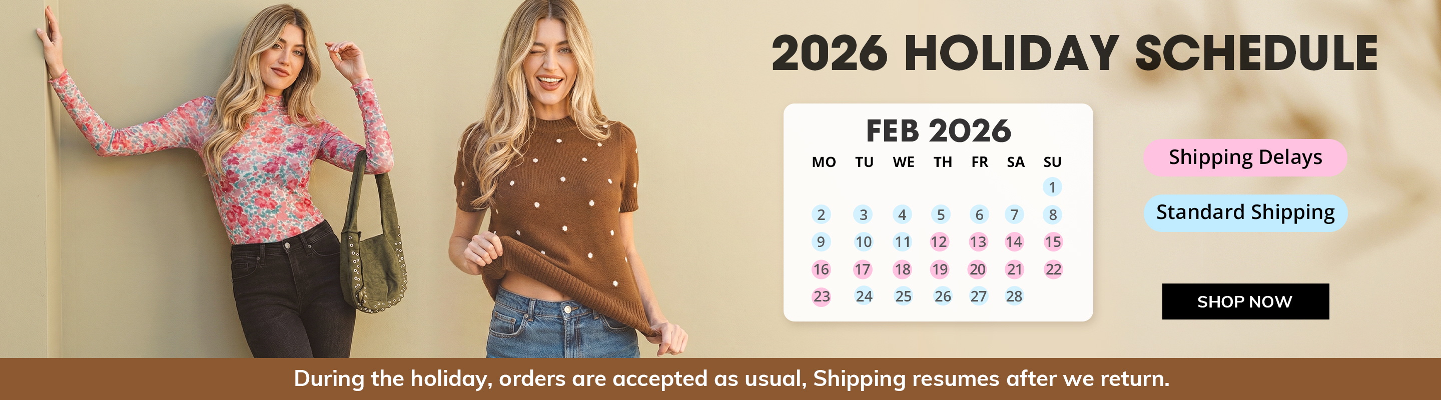 2026 Holiday Schedule