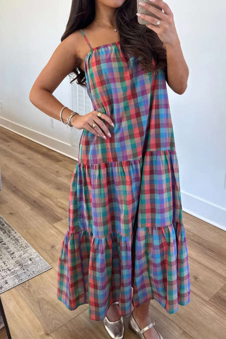 Multikleurige maxi-jurk uit de Eclectic Edit-collectie