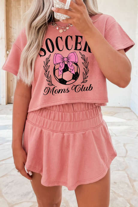 Blossom SOCCER Maminčin klub zkrácené tričko s volánkovým sukněmi ze 2 dílů