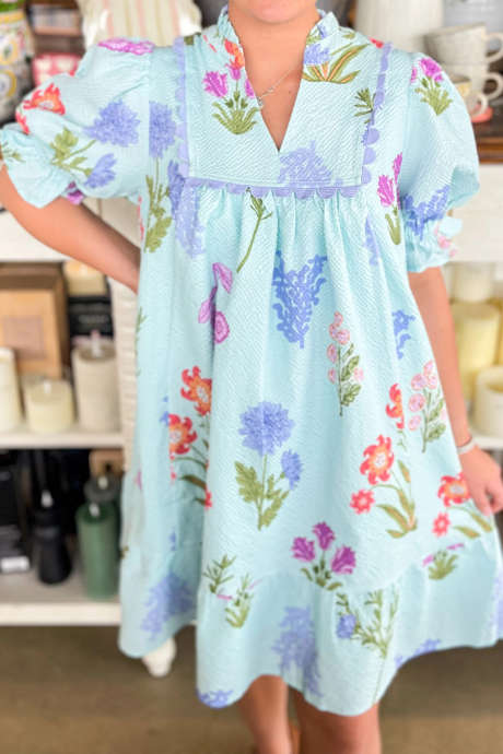 Sky Blue Umgee Penelope Seafoam Dress