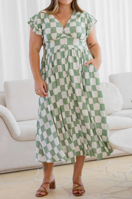 Green melanie-midi-dress-sage-check