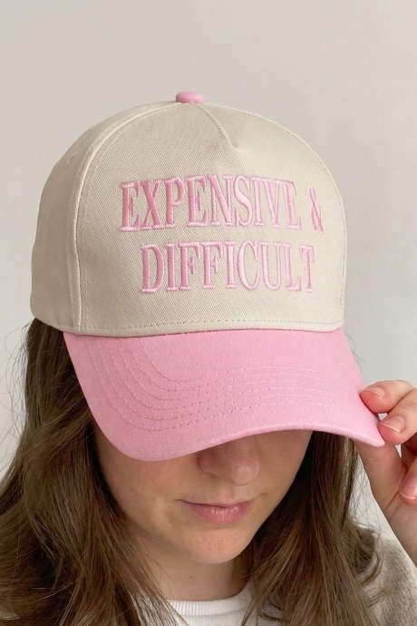 Rosa DYRT OG VANSKELIG Baseball Tracker-hatt med fargeblokker