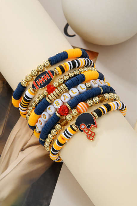 Komplet 8 zapestnic iz polimerne gline z motivom citrusovega polimera