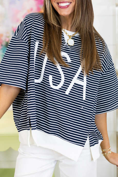 Blue Stripe Curtesy of the Red, White, and Blue Tee
