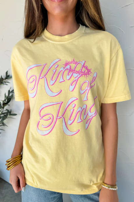 Yellow Cream King Of Kings Tee