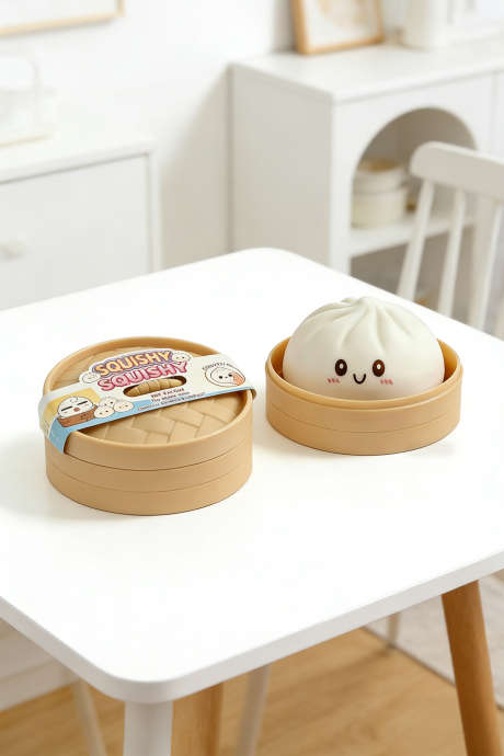 Hvit søt ansiktsdekompresjonsdumpling stressball