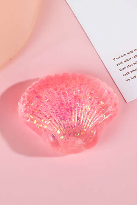 Rosa glitterskall stresslindrende squishball-leke