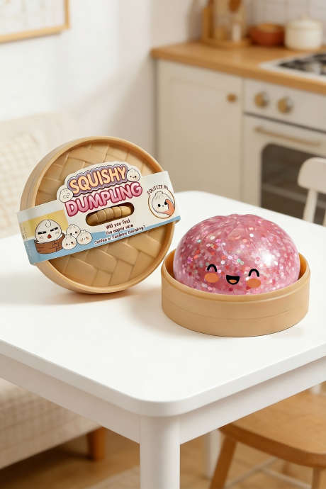 Blomstrende krystallglitrende dumpling dekompresjonsleke med etui