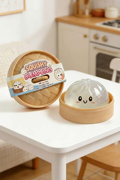 Sølvfarget søt ansikt dekompresjonsdumpling stressball