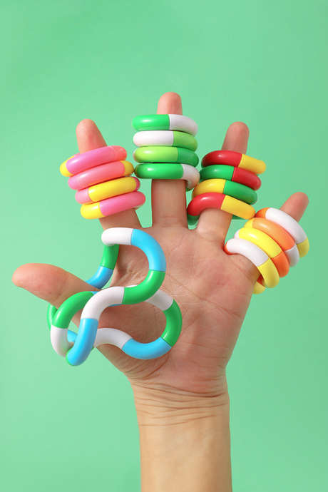 Hvit stille, vridende fidget-leke BH052140-P122
