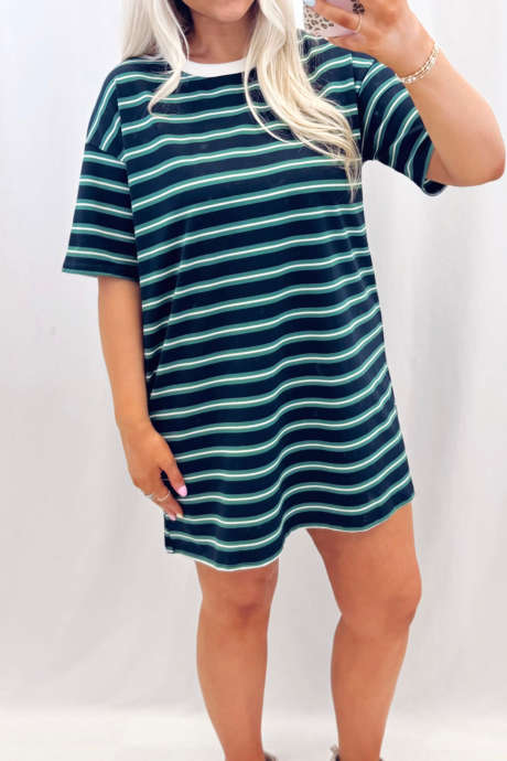 Blue Stripe Timeless Timber T-Shirt Dress