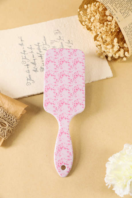 Pink Square Paddle Air Cushion Hair Brush with Massage Bristles BH061368-P10