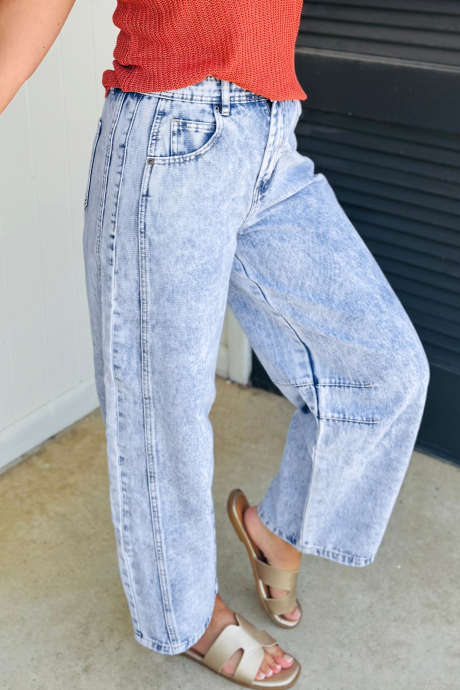 Τζιν Beau Blue Light Washed Pull-on Barrel