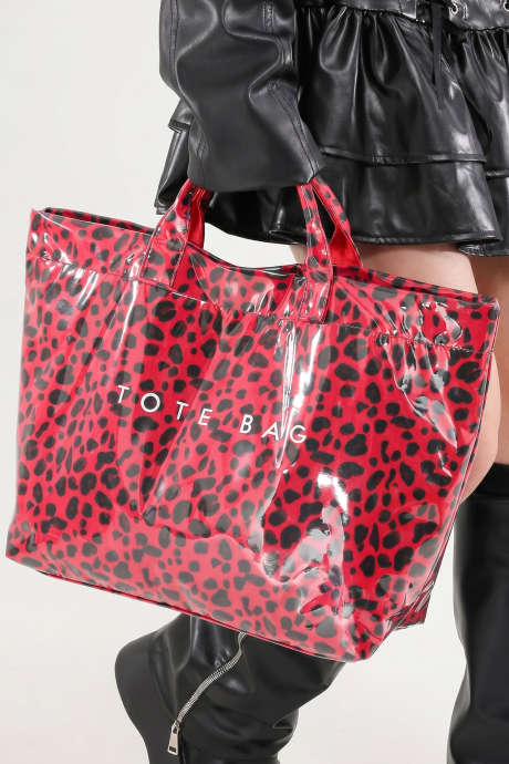 Geantă de călătorie cu imprimeu leopard roșu aprins BH031609-P3