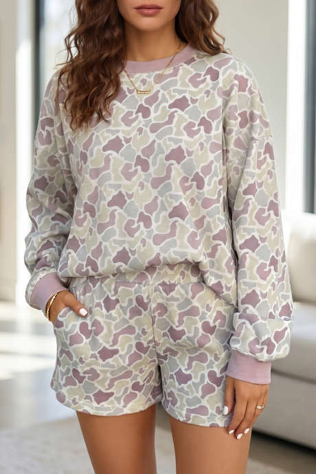 Conjunto de waffles camuflado verde