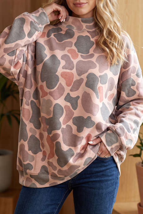 Sweatshirt Pullover Gaya Barat Motif Kamuflase Aneka Warna