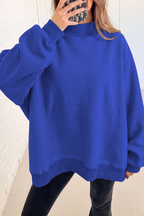Sudadera reversible de cuello alto con hombros caídos y diseño oversize de Blueing