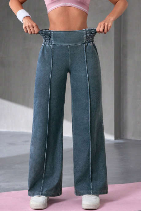 Jeans Real Teal Active Stretchy a vita alta con cuciture rialzate