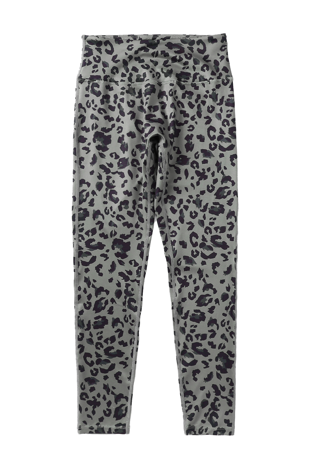 Gray Classic Leopard Print Active Leggings view 13