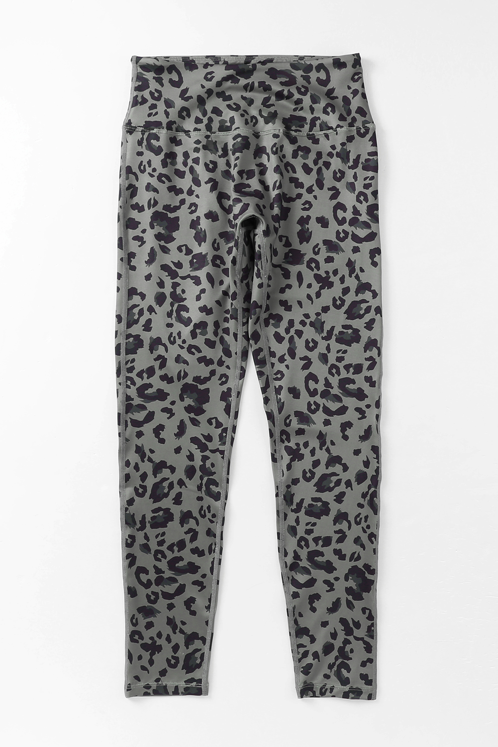 Gray Classic Leopard Print Active Leggings view 8