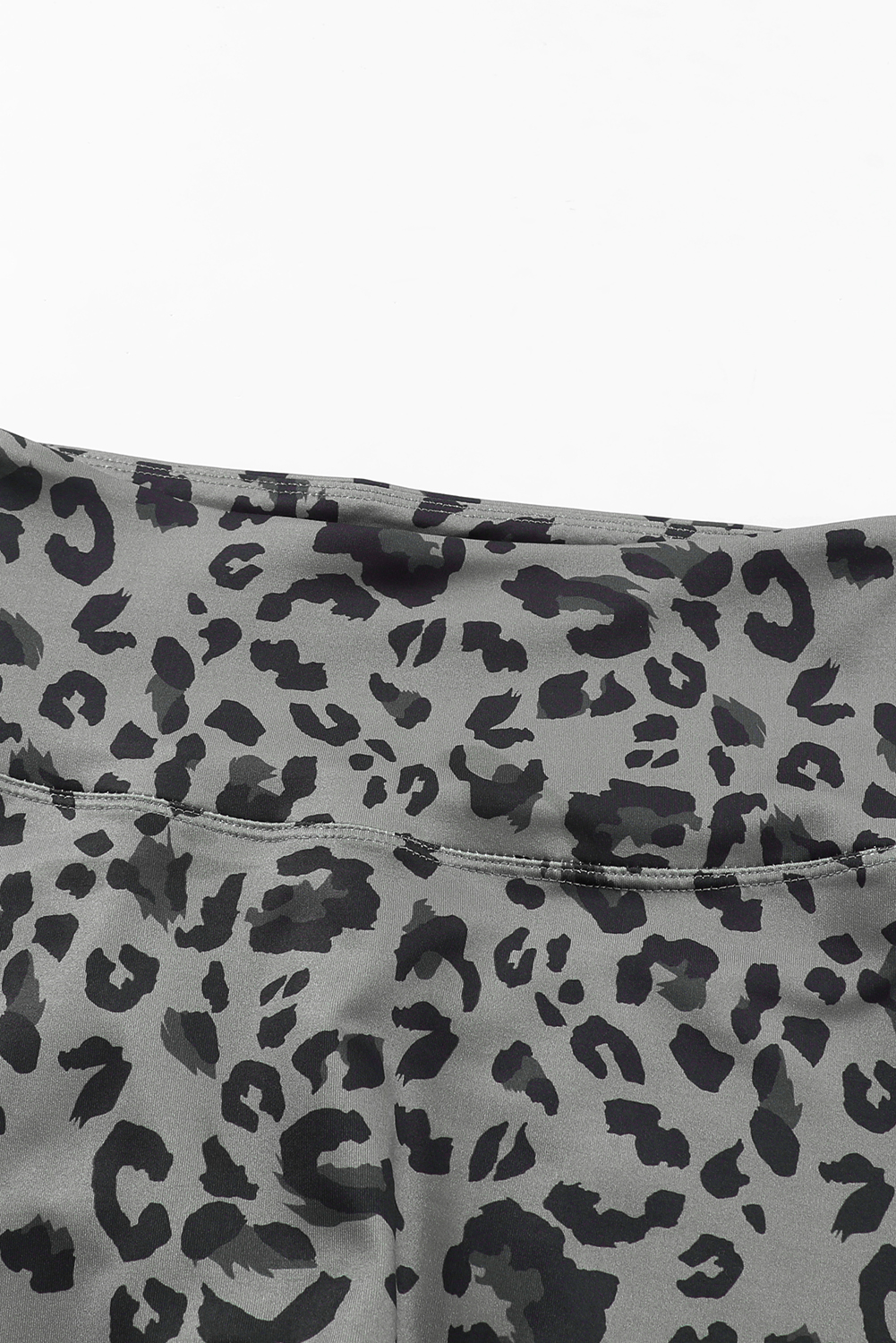 Gray Classic Leopard Print Active Leggings view 10