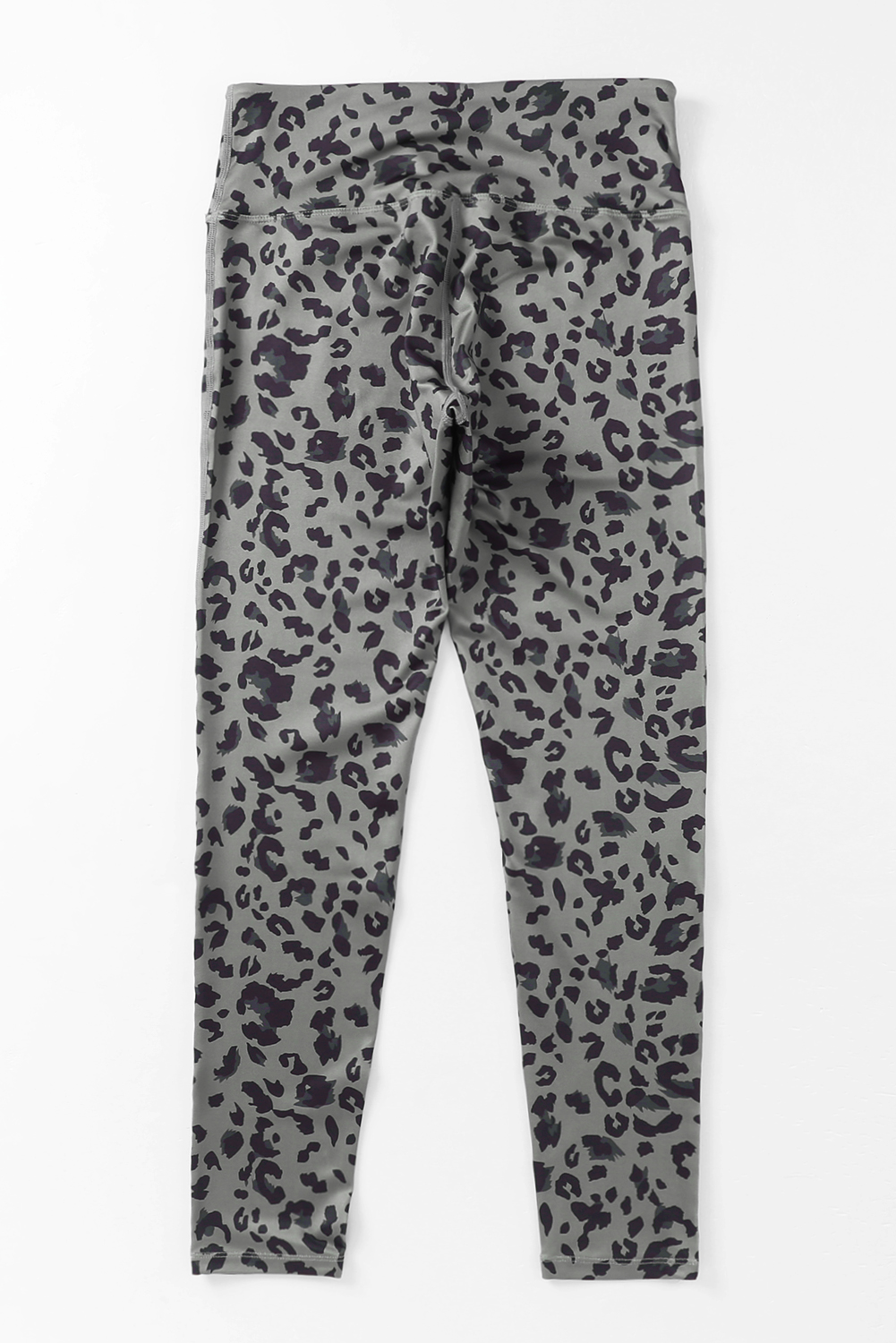 Gray Classic Leopard Print Active Leggings view 9