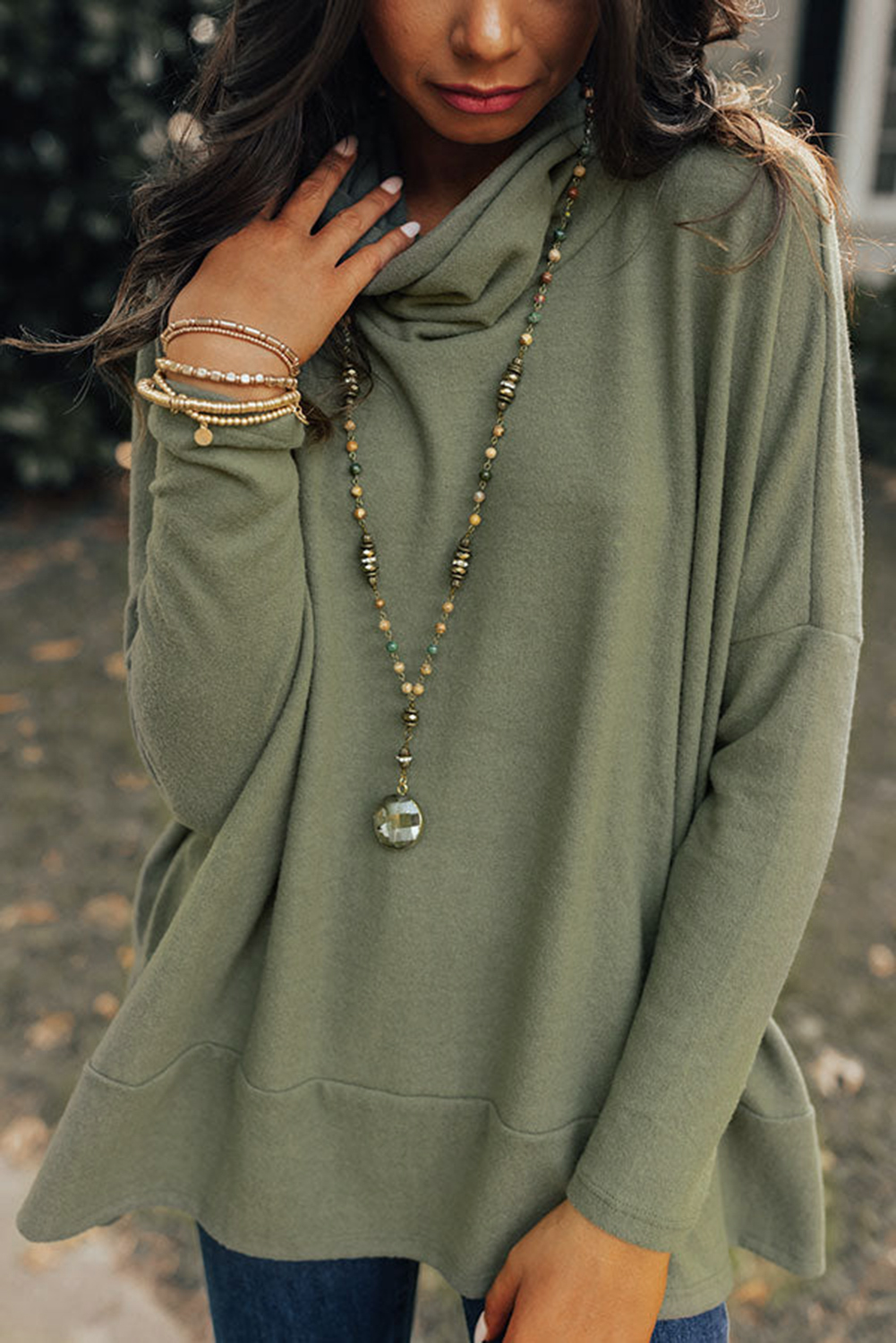 Brink Of Midnight Shift Top In Green main image 0