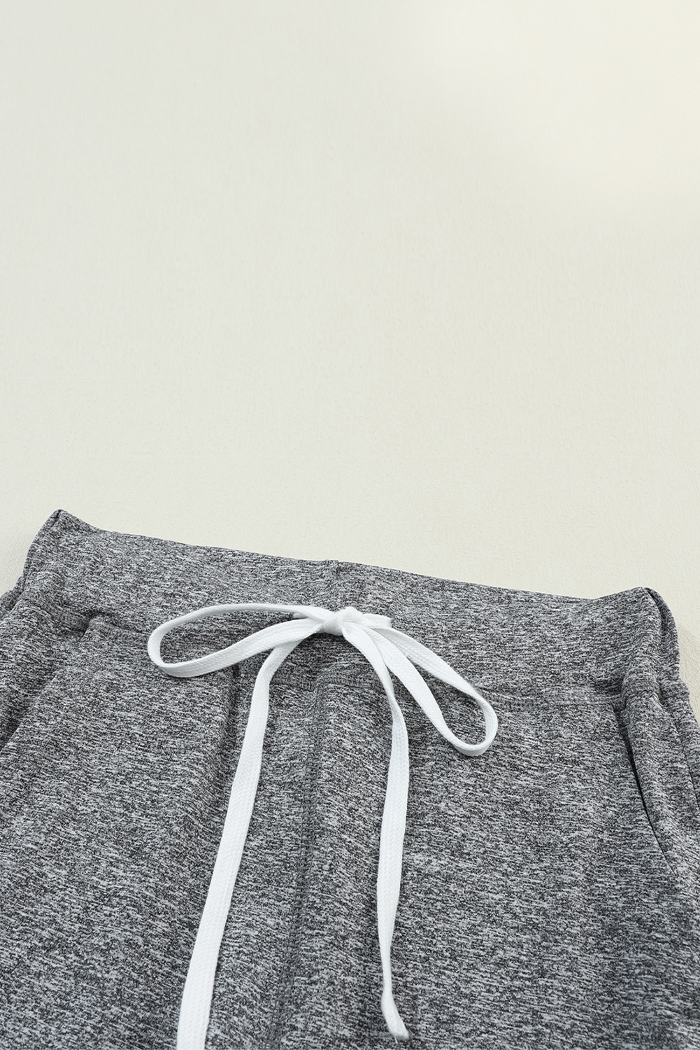 Gray Drawstring Elastic Waistband Pocketed Joggers view 5