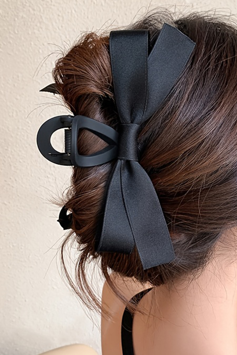 $ 2.46 - Black Bow Decor Large Hair Claw Clip - ds.dear-lover.com