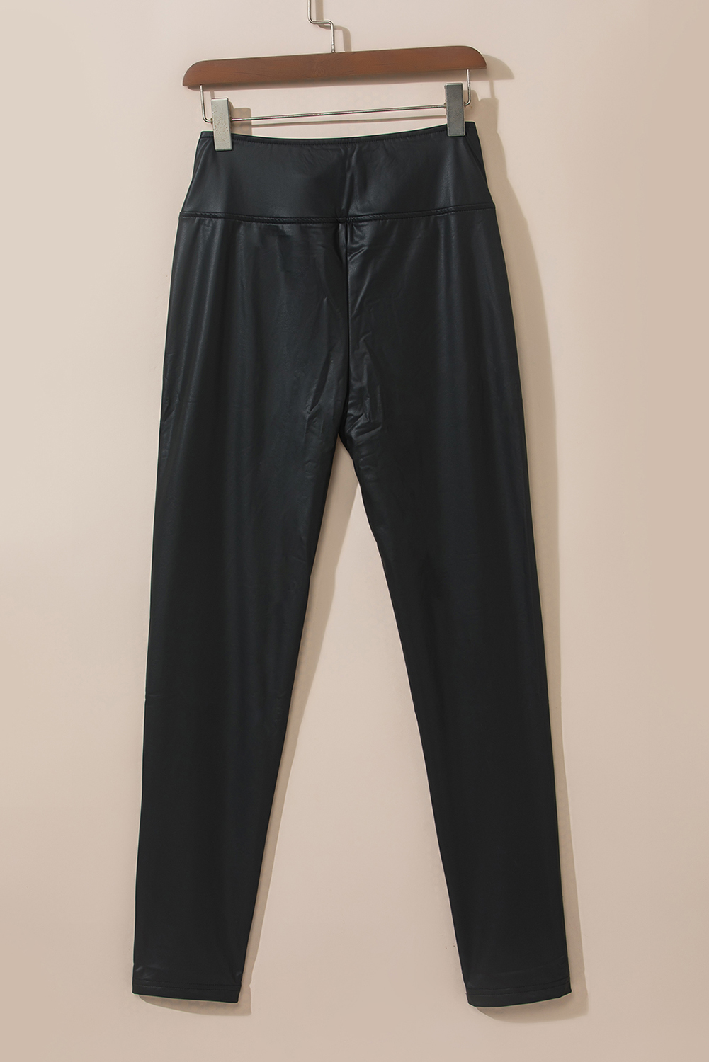 Black Faux Leather Skinny Leggings view 7