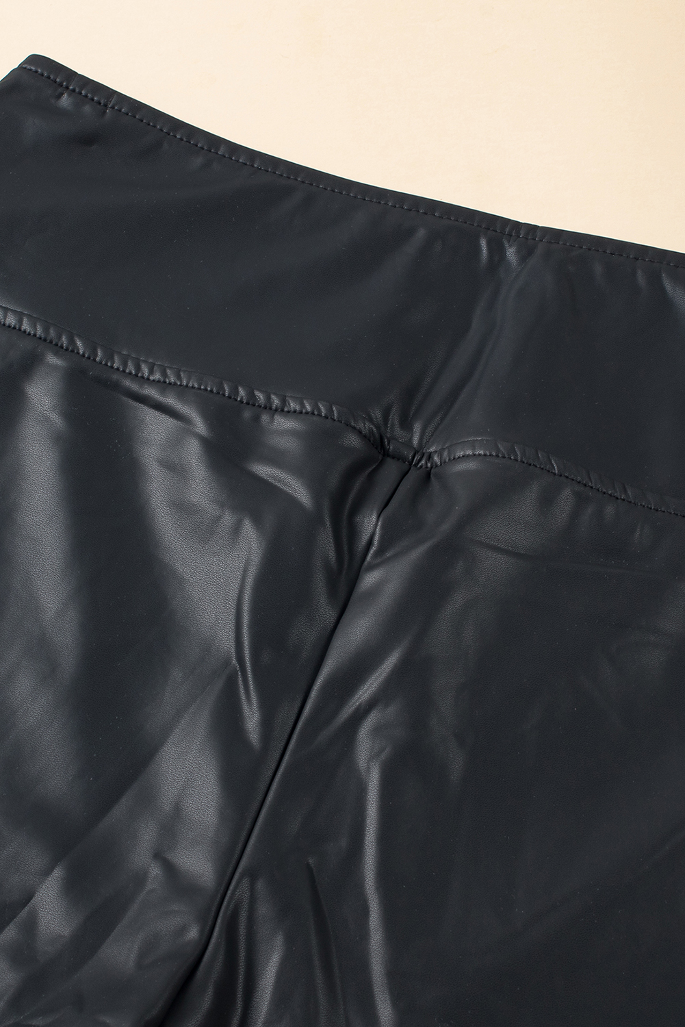 Black Faux Leather Skinny Leggings view 9