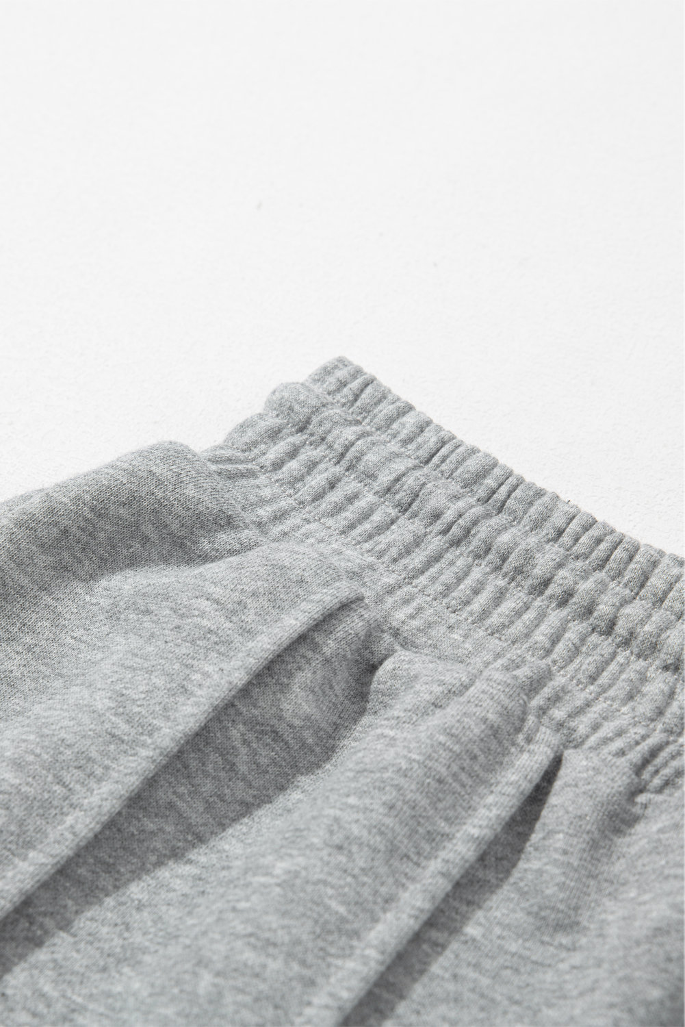 Gray Seamed Drawstring High Waist Wide Leg Sweatpants view 14