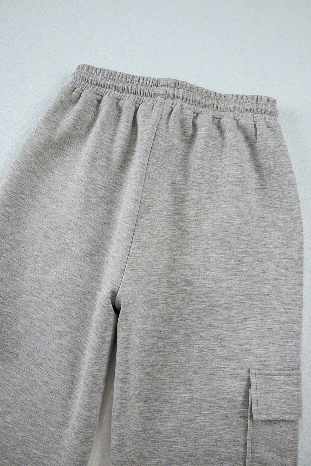 Light Grey Multi Pockets Lace-up High Waist Wide Leg Workout Pants view 13
