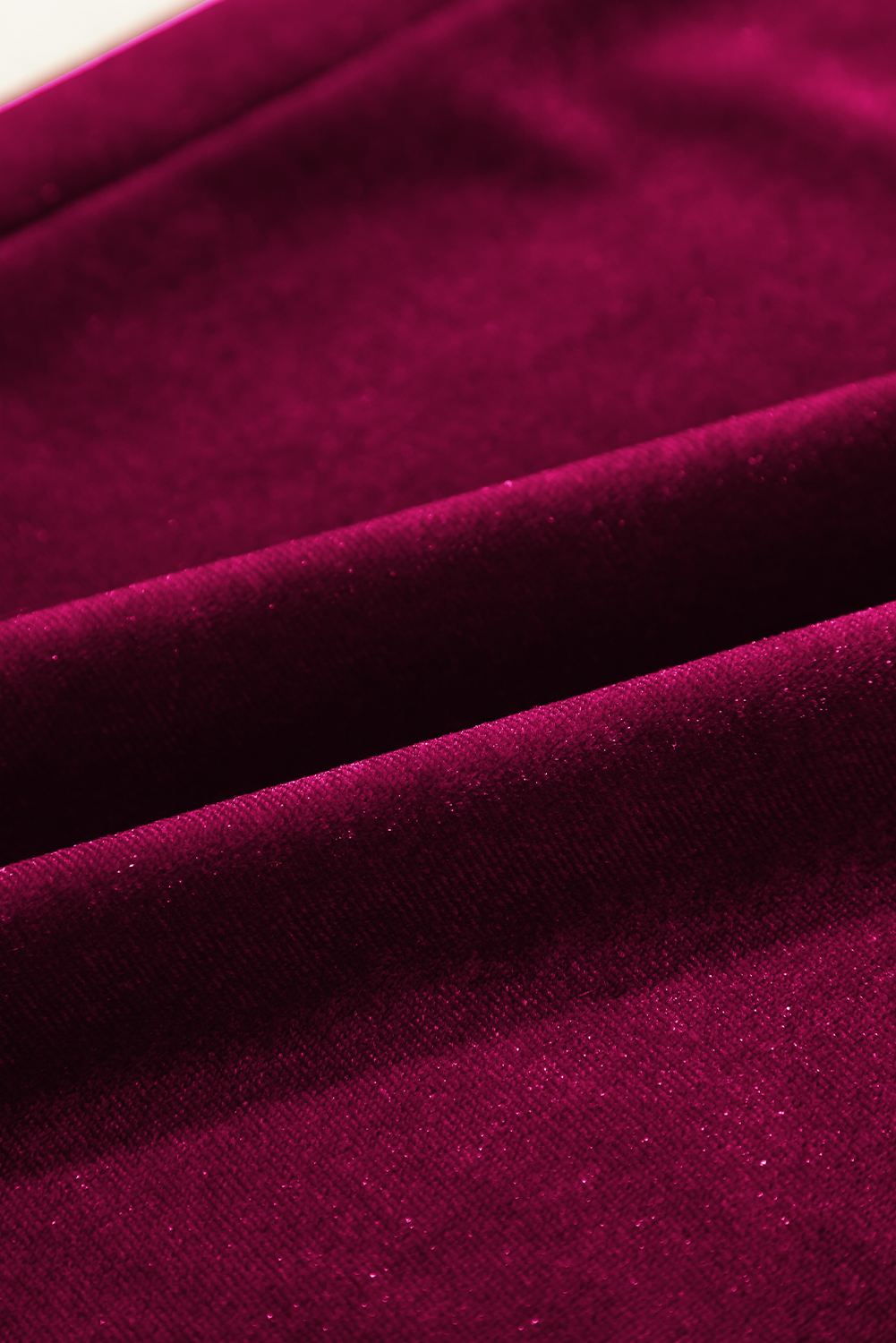 Burgundy Solid Drawstring Waist Wide Leg Pants view 20