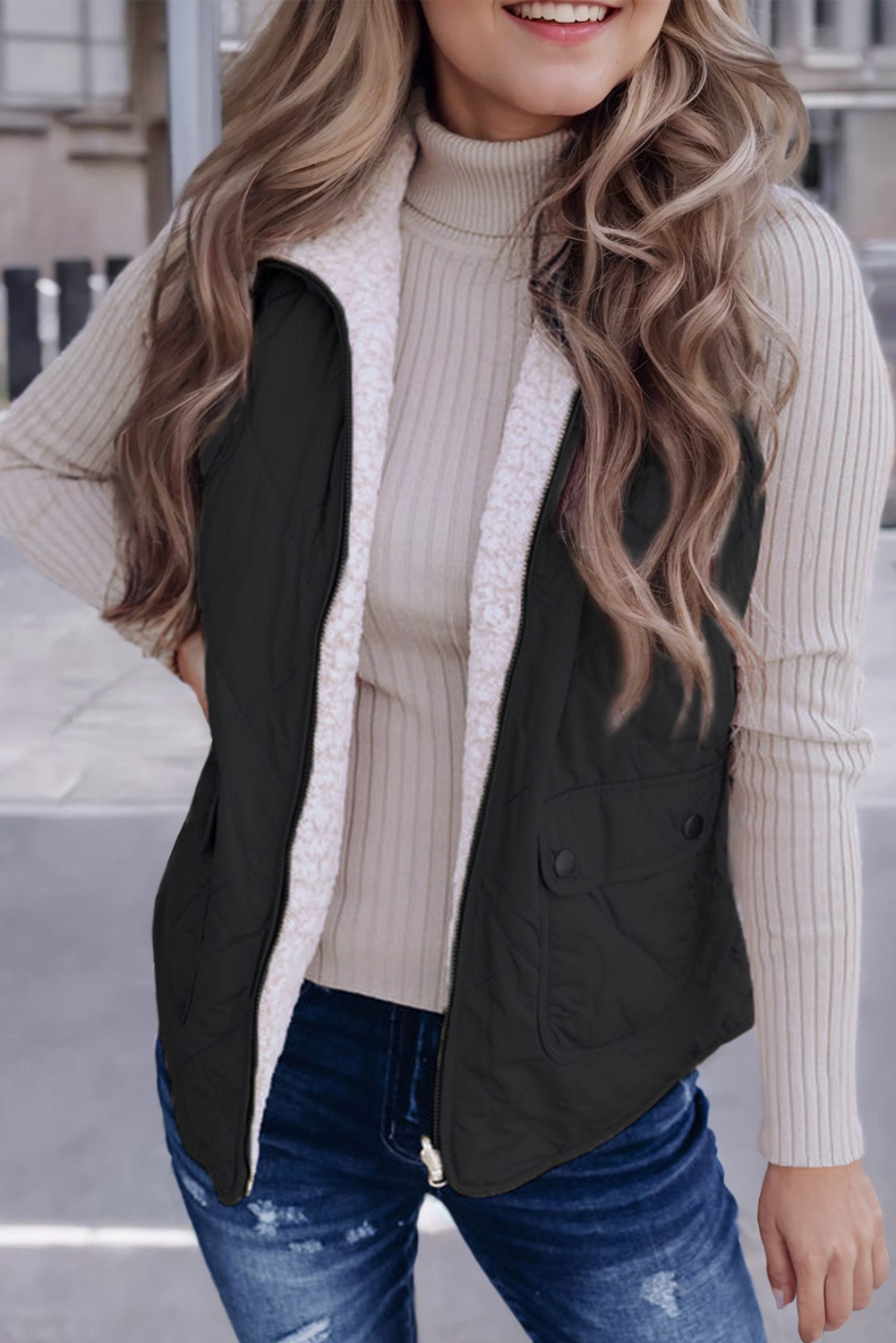 Lillian Fleece Lined Quilted Vest main image 0