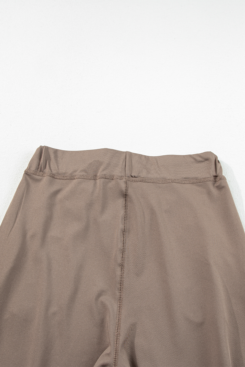 Dark Brown Drawstring Elastic Waistband Pocketed Joggers view 15