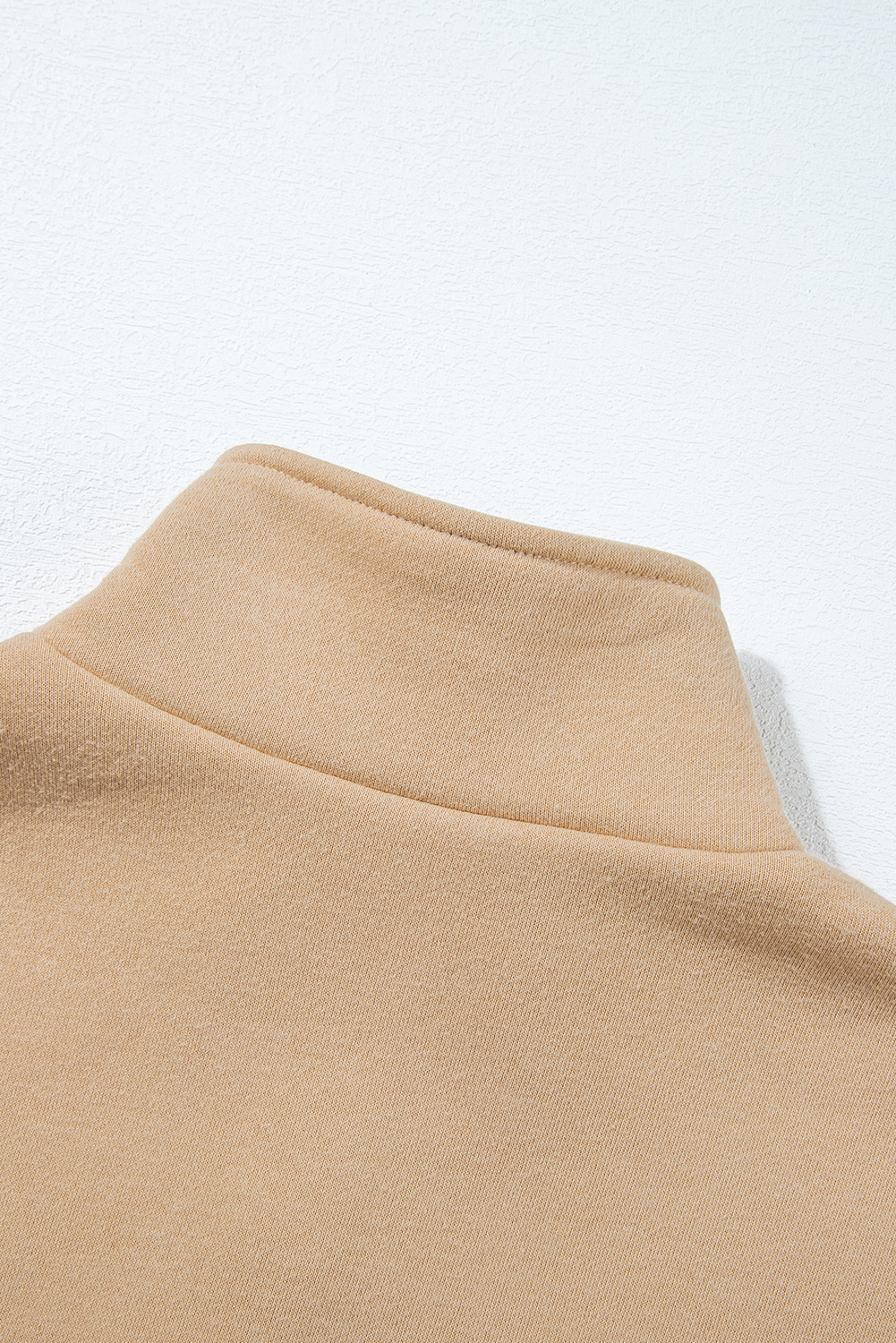 Parchment Solid Half Button Sweatshirt and High Waist Sweatpants Set view 19