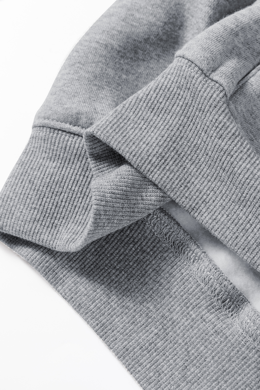 Gray Solid Drop Shoulder Hoodie and Joggers Activewear Set view 14