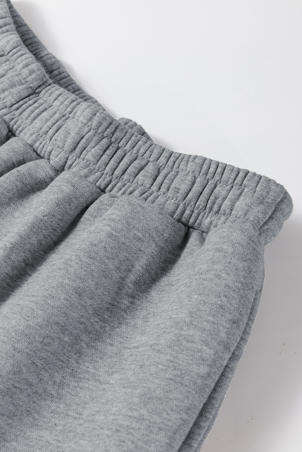 Gray Solid Drop Shoulder Hoodie and Joggers Activewear Set view 10