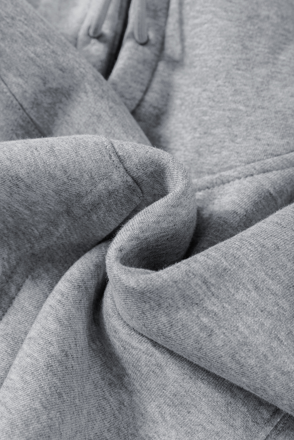 Gray Solid Drop Shoulder Hoodie and Joggers Activewear Set view 13