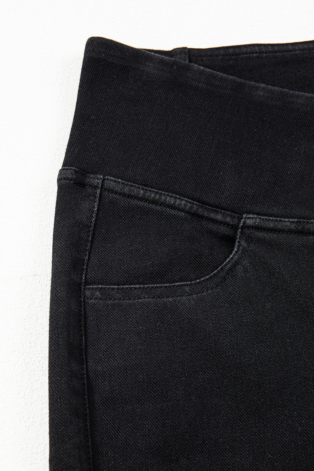Black Arched Waist Stretchy Slim Fit Jeggings view 15