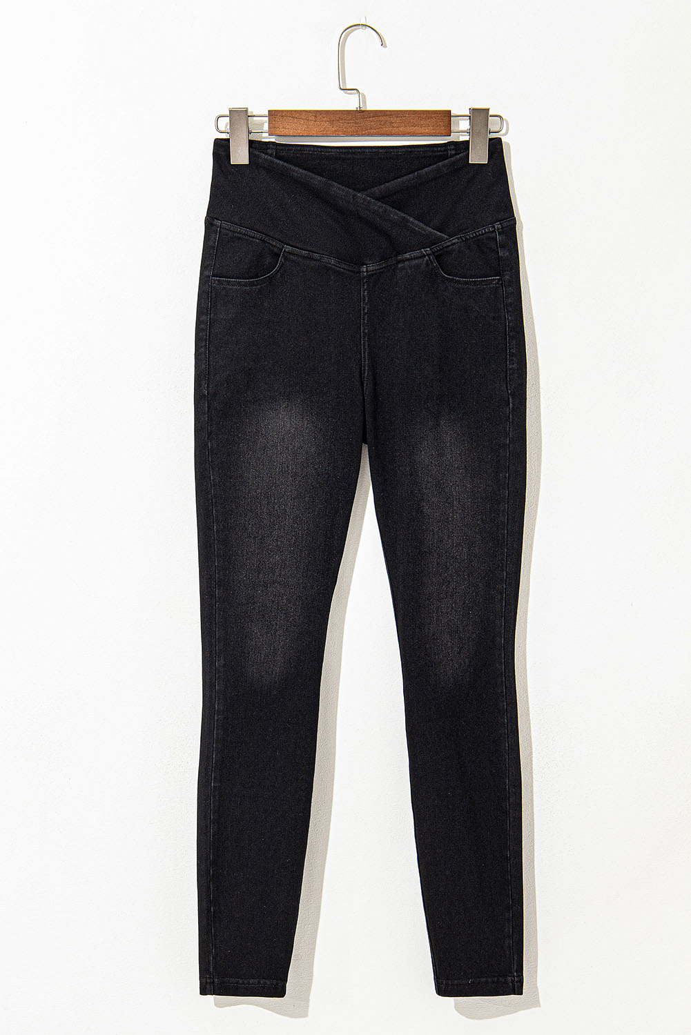 Black Arched Waist Stretchy Slim Fit Jeggings view 9