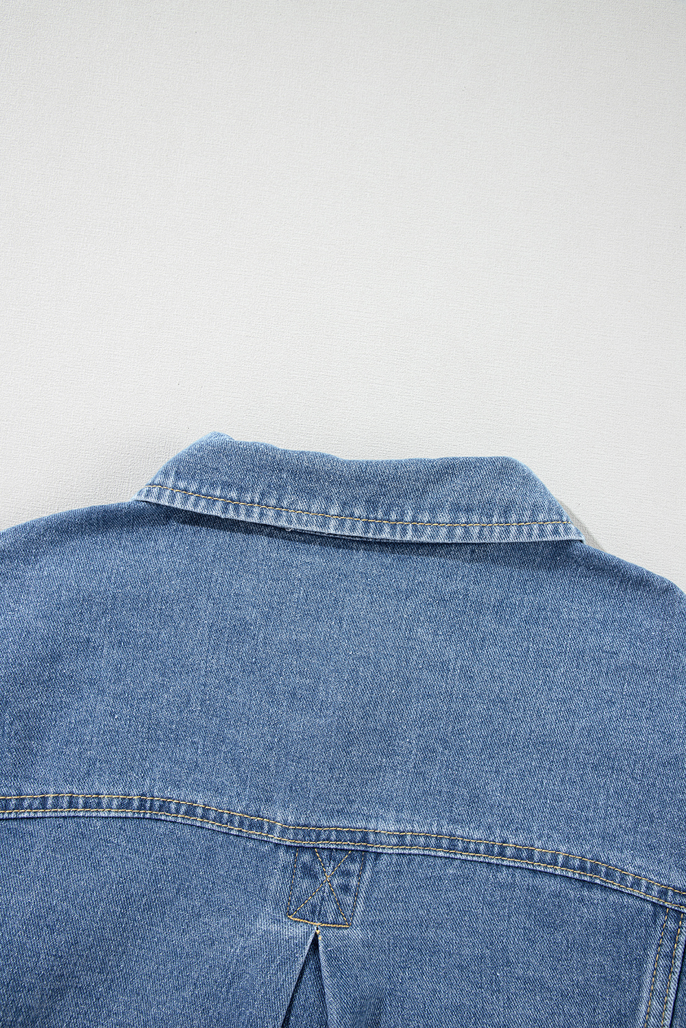 Wild Wind Washed Oversize Pocketed Denim Jacket view 22