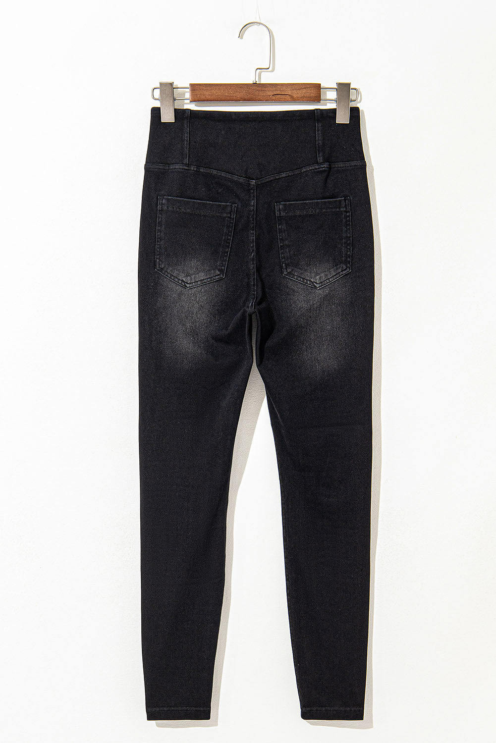 Black Arched Waist Stretchy Slim Fit Jeggings view 10